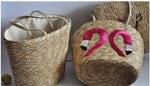 ANIMAL PRINTS STRAW BEACH HANDBAG